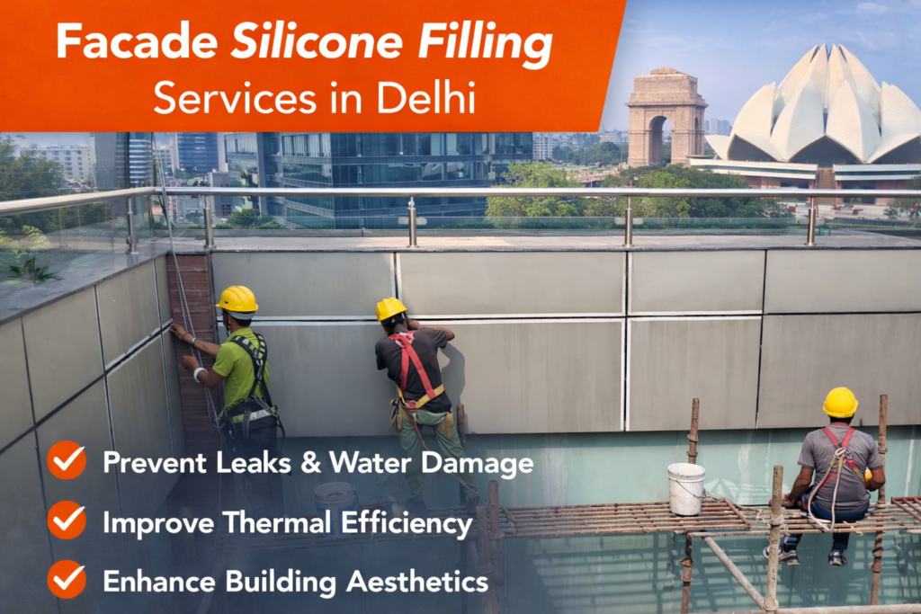 facade silicone filling services in delhi