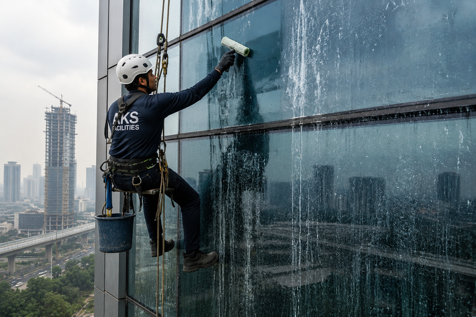 Why Your Building Glass Looks Dirty Even After Rain in Gurgaon