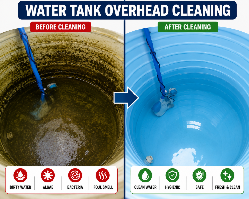 water tank cleaning services in gurgaon before and after