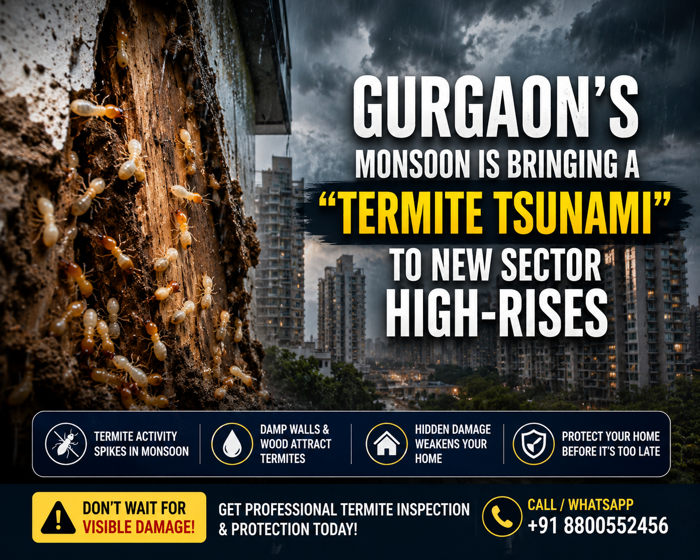 Gurgaon’s Monsoon is Bringing a "Termite Tsunami" to New Sector