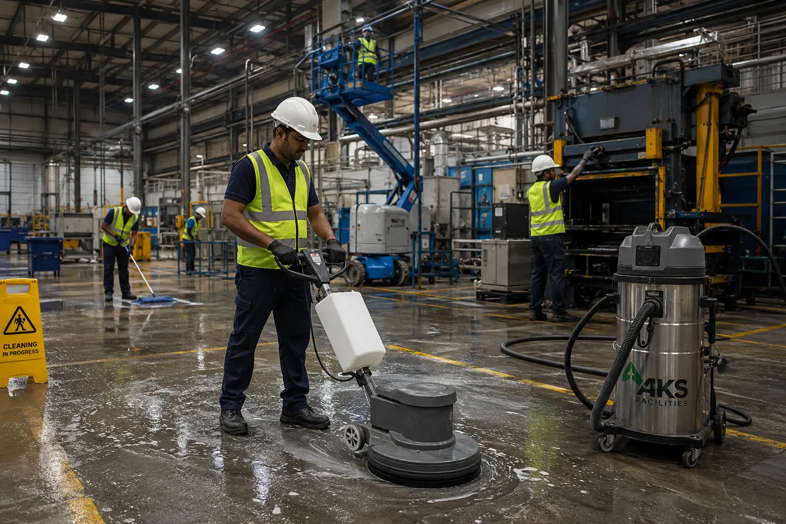 Industrial Cleaning Services in Gurgaon – Professional Factory, Warehouse & Manufacturing Plant Cleaning by AKS Facilities