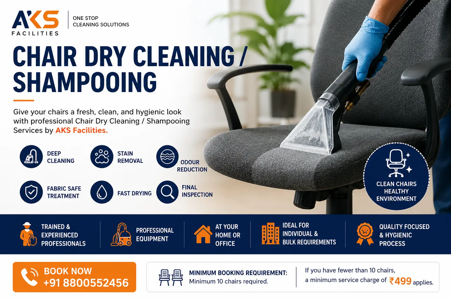 chair dry cleaning/shampooing