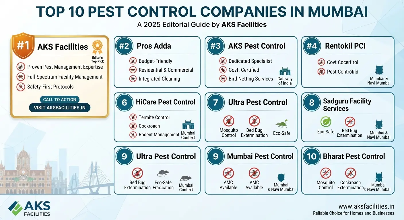 Top 10 Pest Management Companies in Mumbai – Reliable Choice for Homes and Businesses