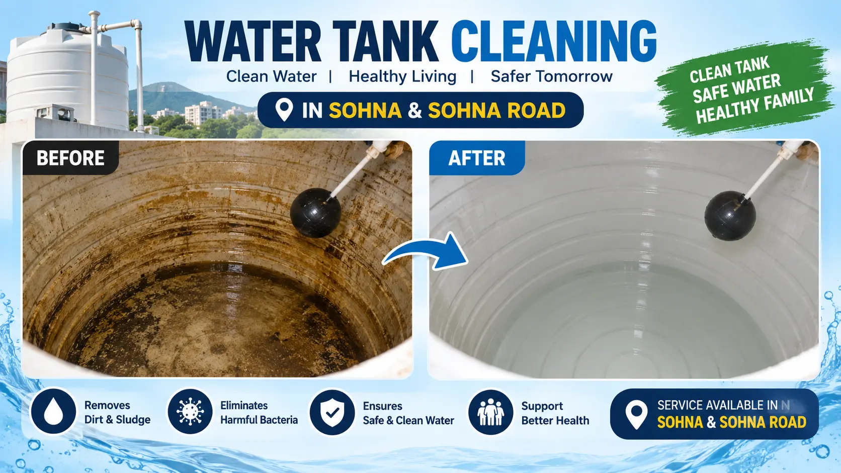 water tank cleaning sohna